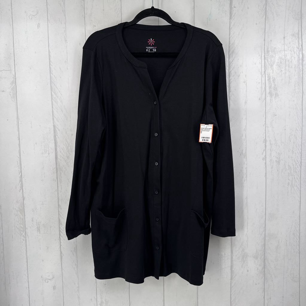 1X button down cardi l/s