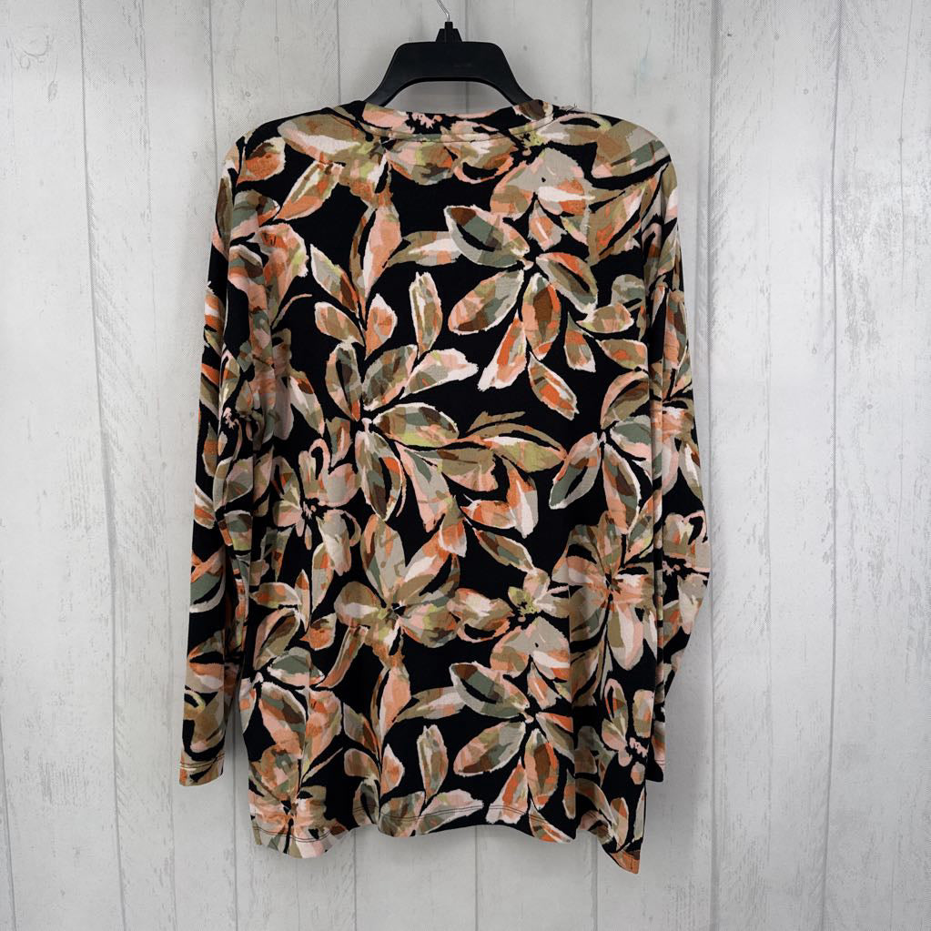 P/S l/s flower print top