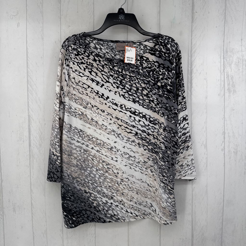 L 3/4 slv asymmetrical top