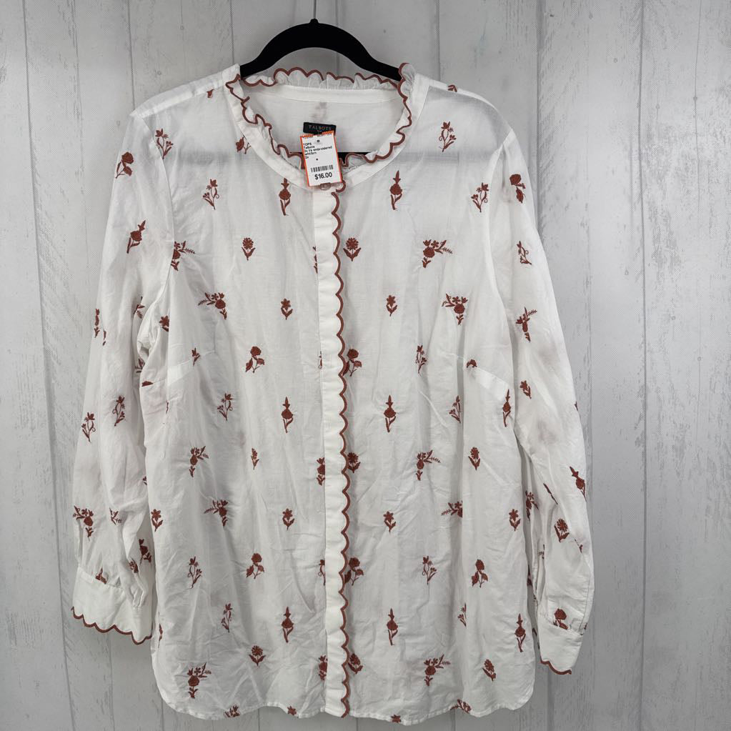 2x l/s embroidered button shirt