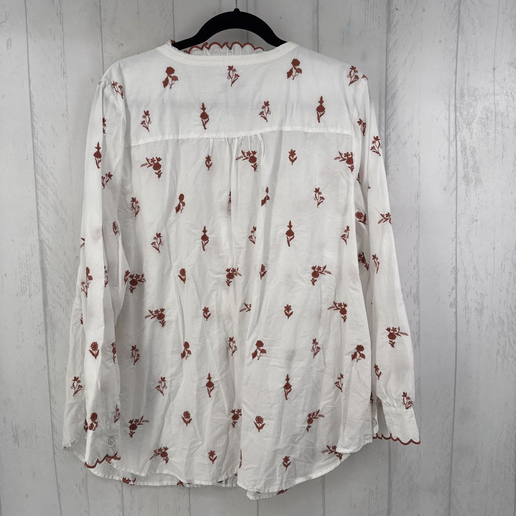 2x l/s embroidered button shirt