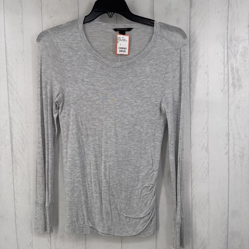 M ruched sides l/s tee