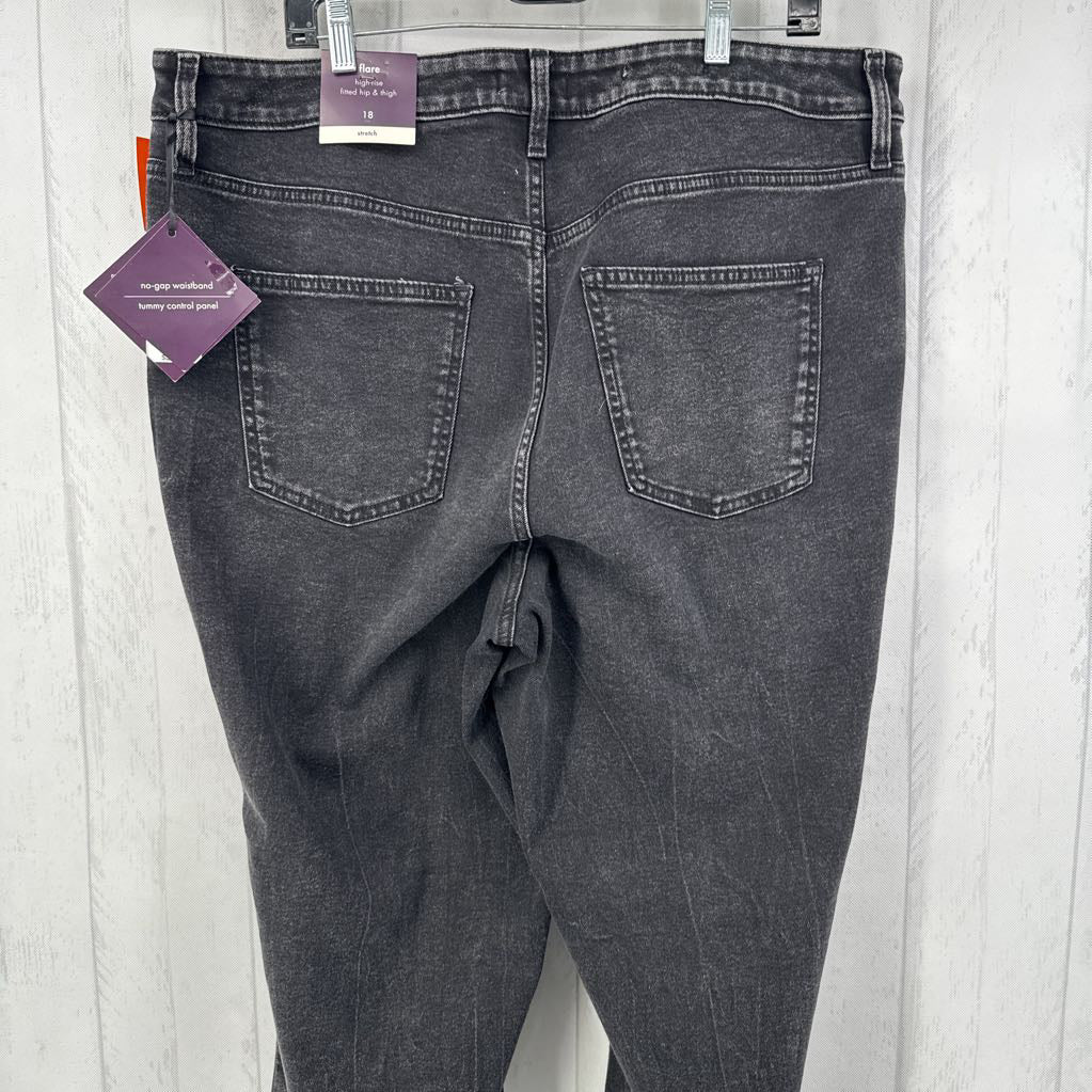 R35 18 high rise flare jeans