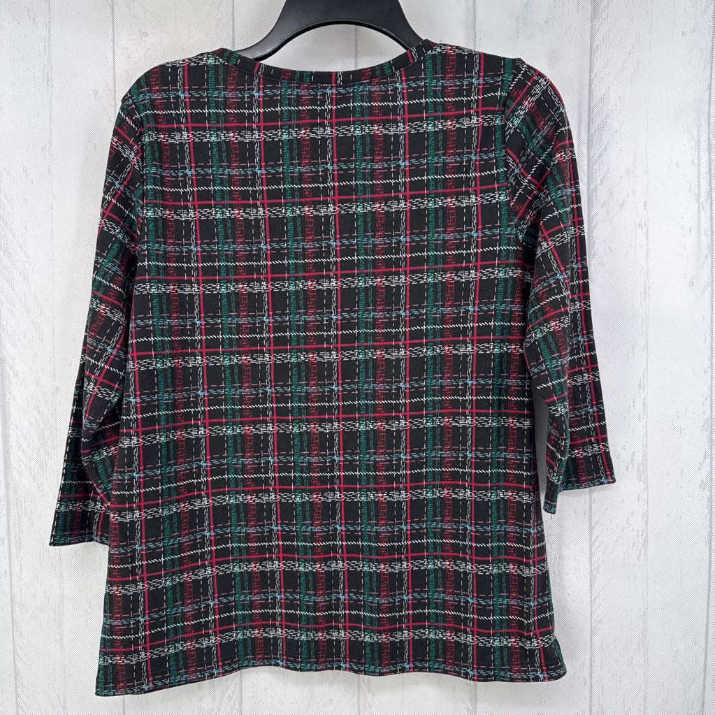 PL elbow slv half button top