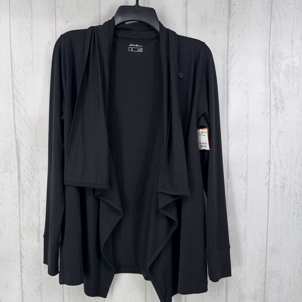 M l/s open drape cardigan