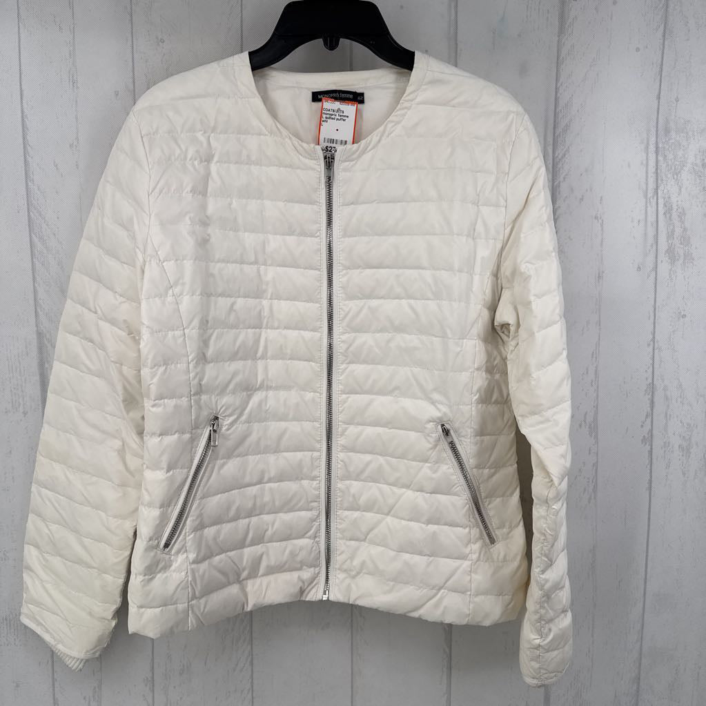 L quilted puffer coat