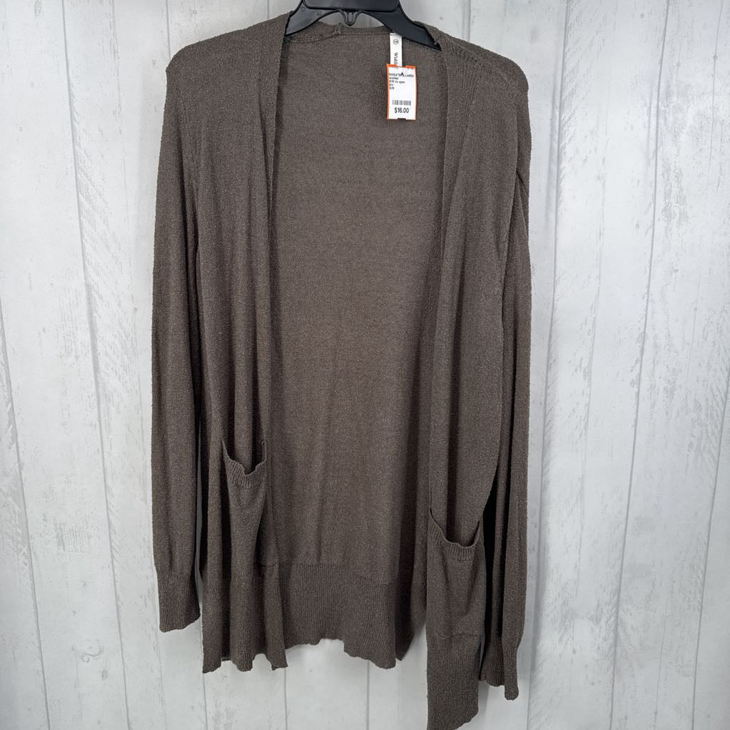 S/M l/s open pocket cardigan