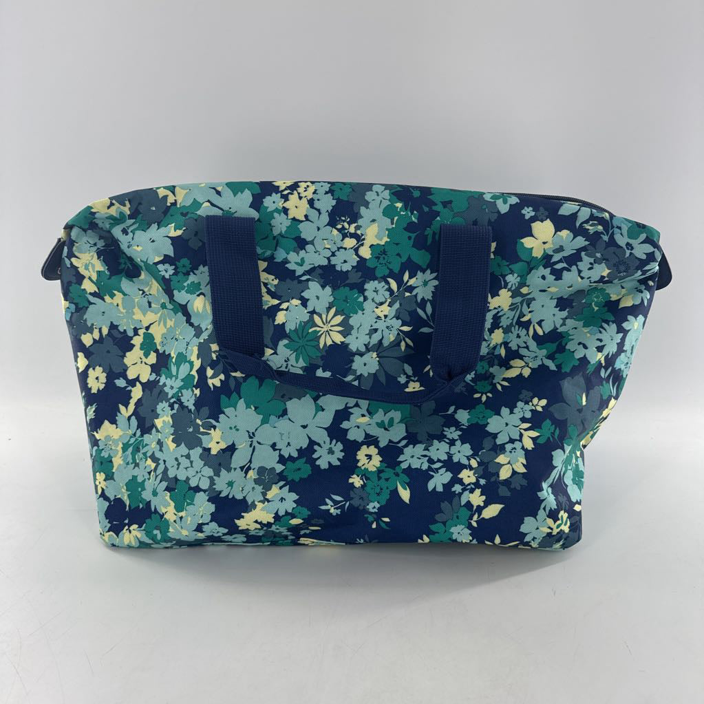 2pc flo print overnight bag w/cosmetic bag