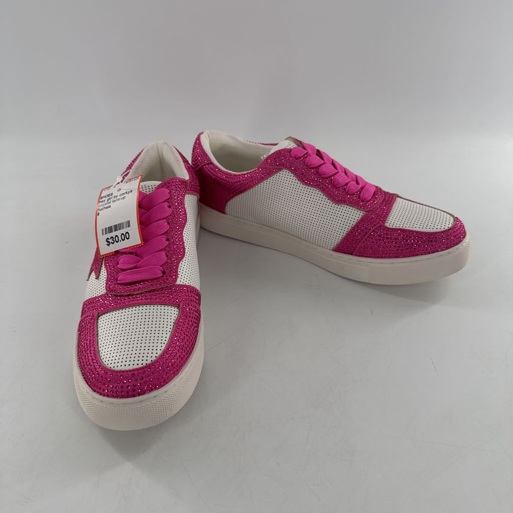 crystal lace-up sneaker