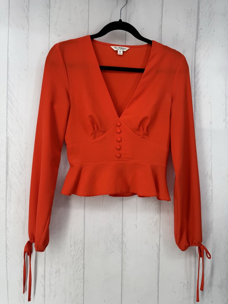 4 v-neck l/s peplum top