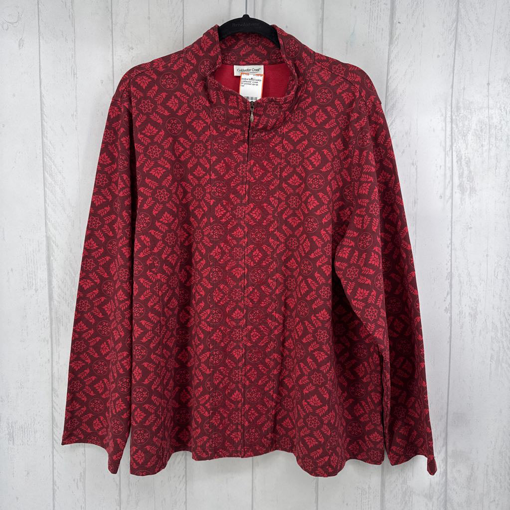 2X printed zip-up sweatshirt