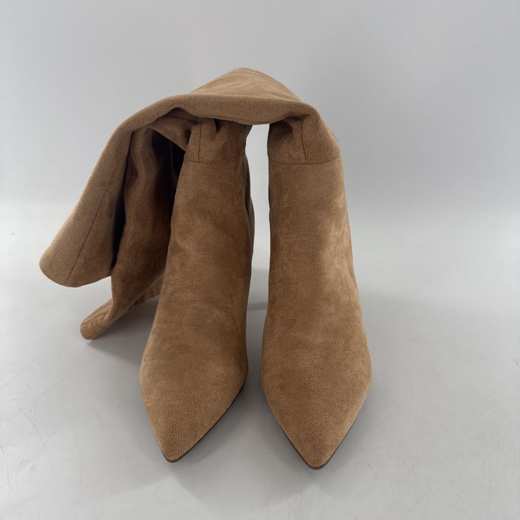 7.5 suede kitten heel tall boot