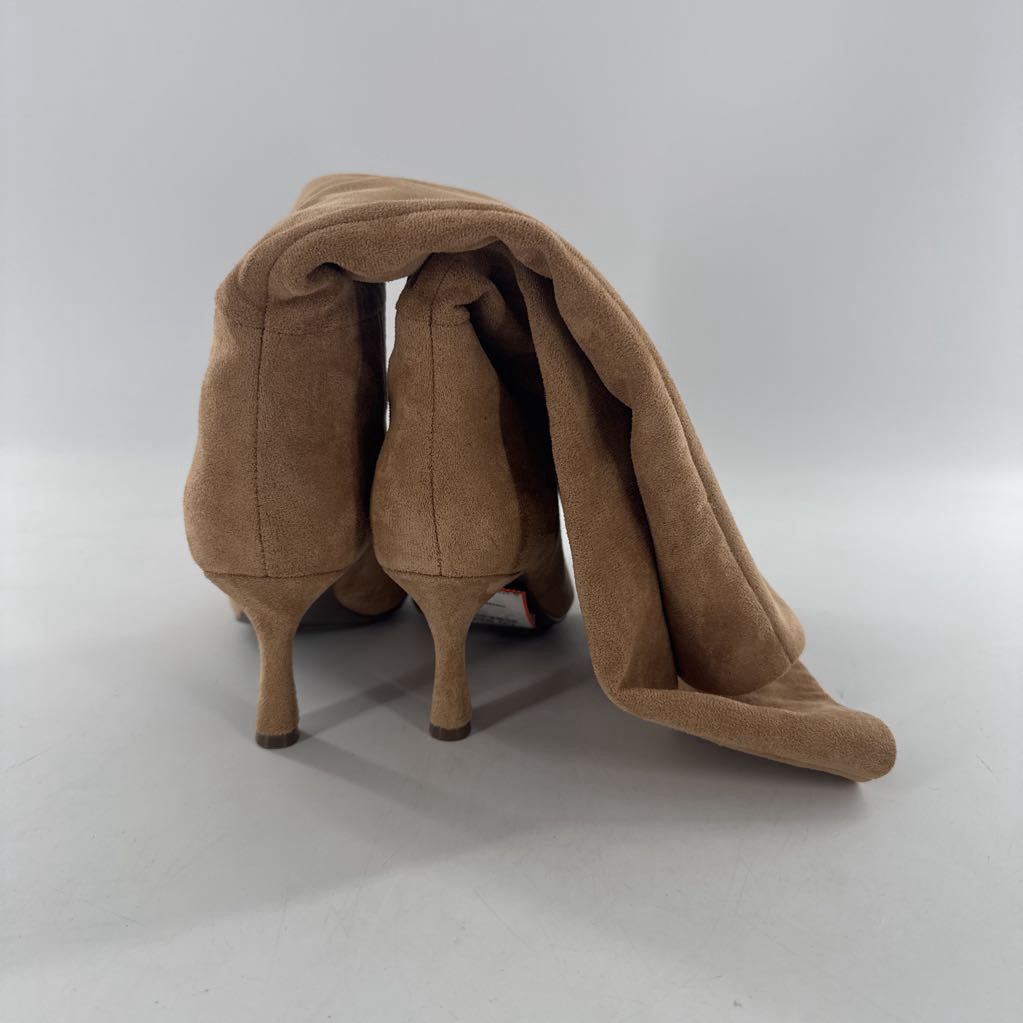 7.5 suede kitten heel tall boot