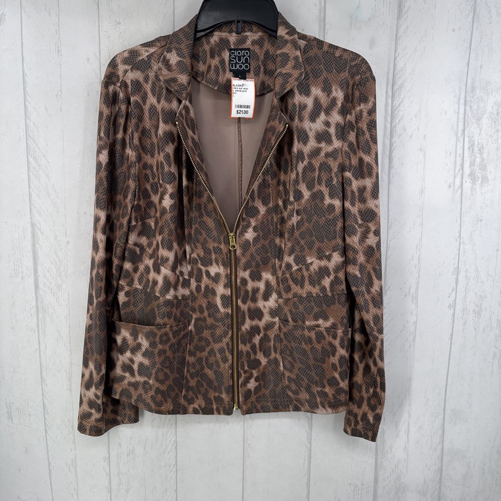 L animal print jacket