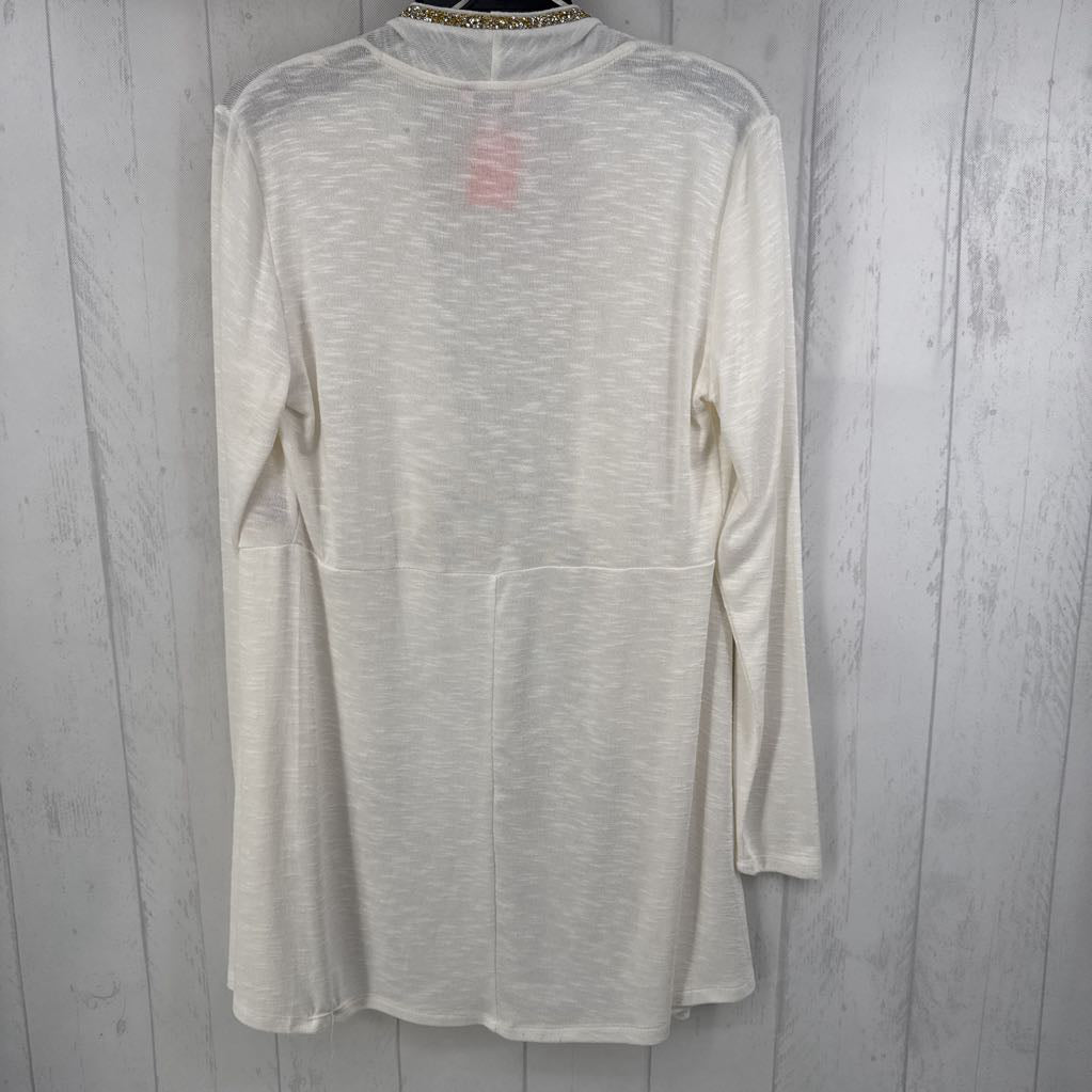 M embelished flowy cardi