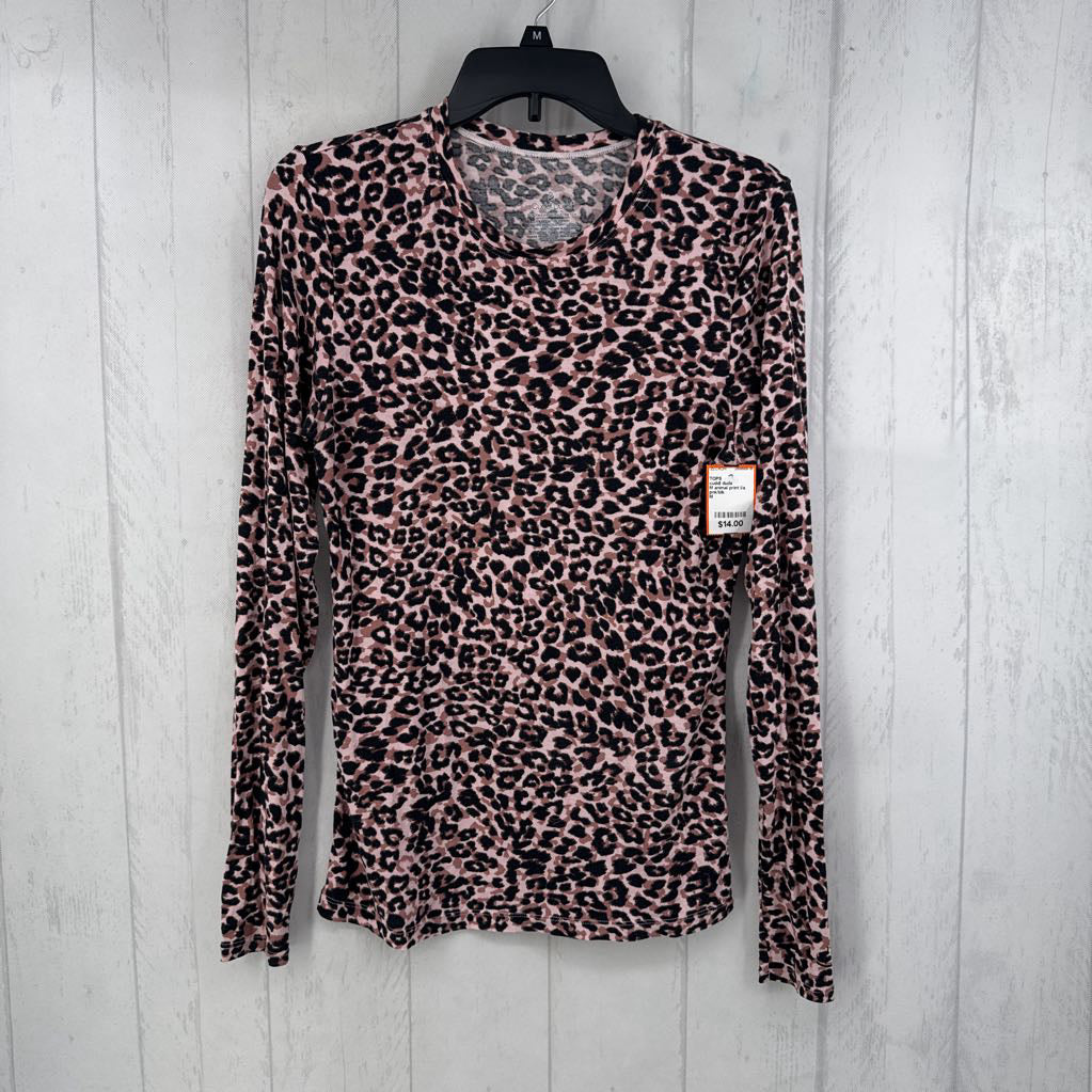 M animal print l/s tee