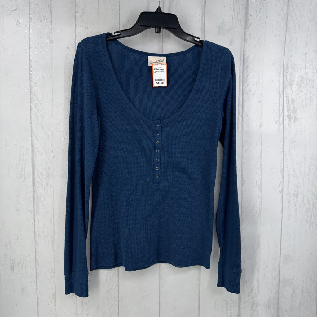 L scoop neck l/s henley