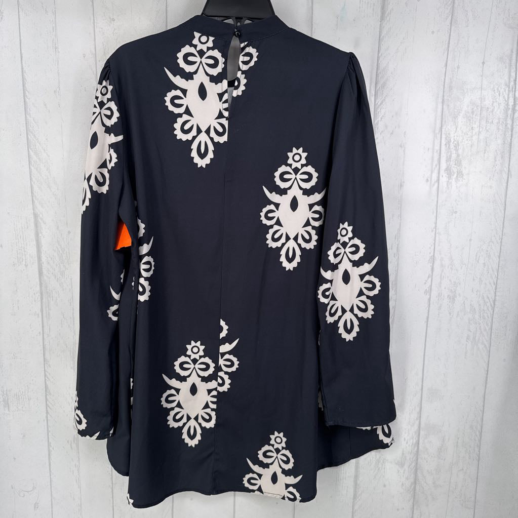 L printed split front l/s top