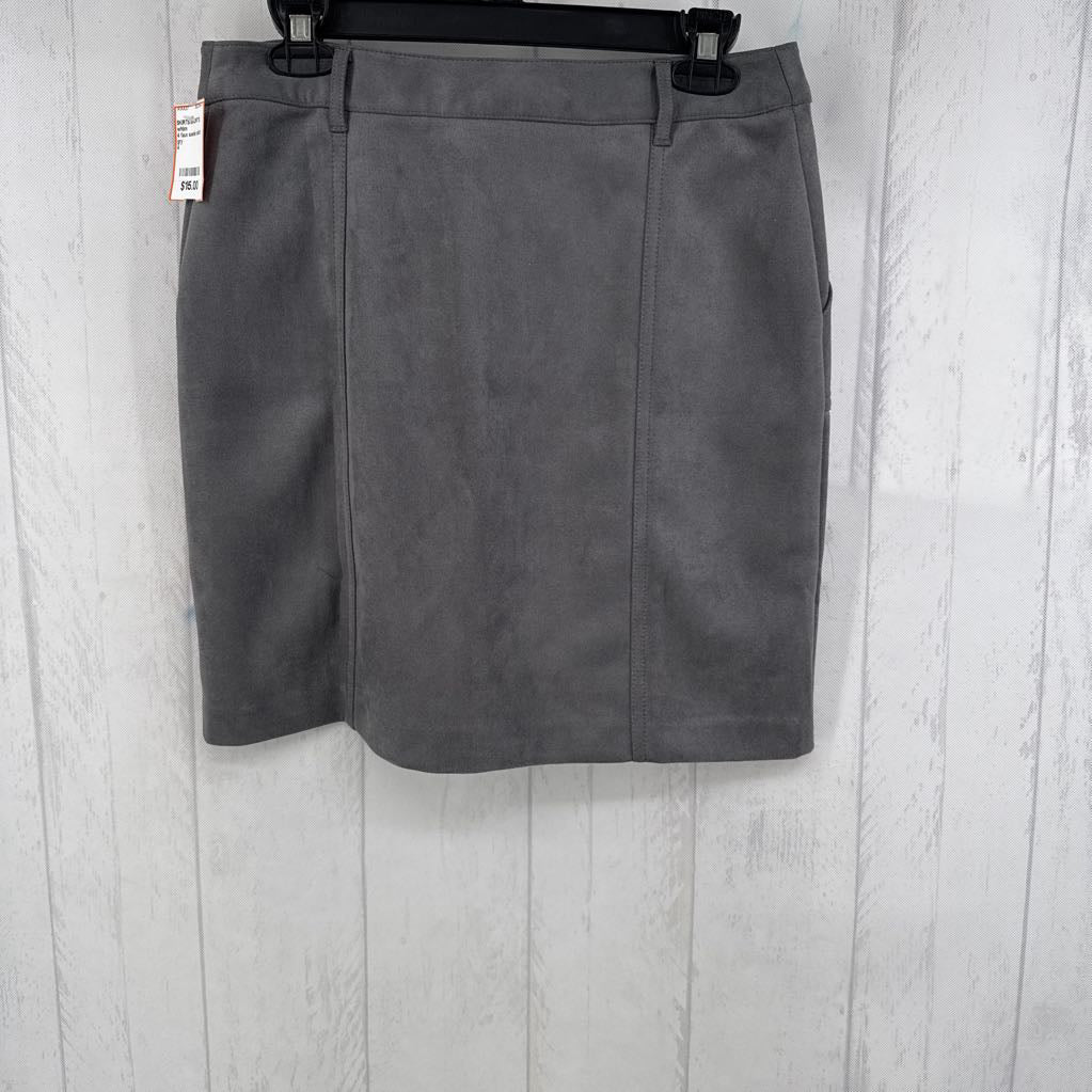 4 faux suede skirt