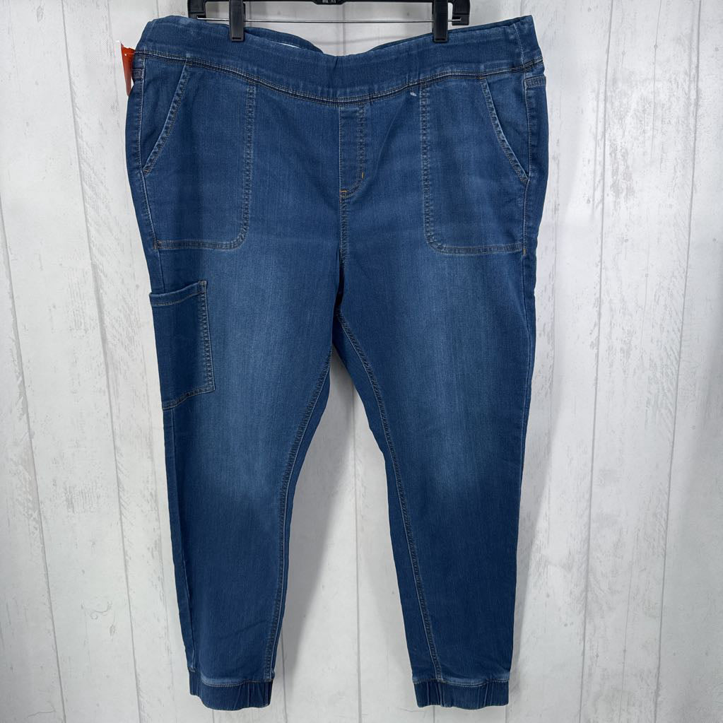 1X denim cargo jogger