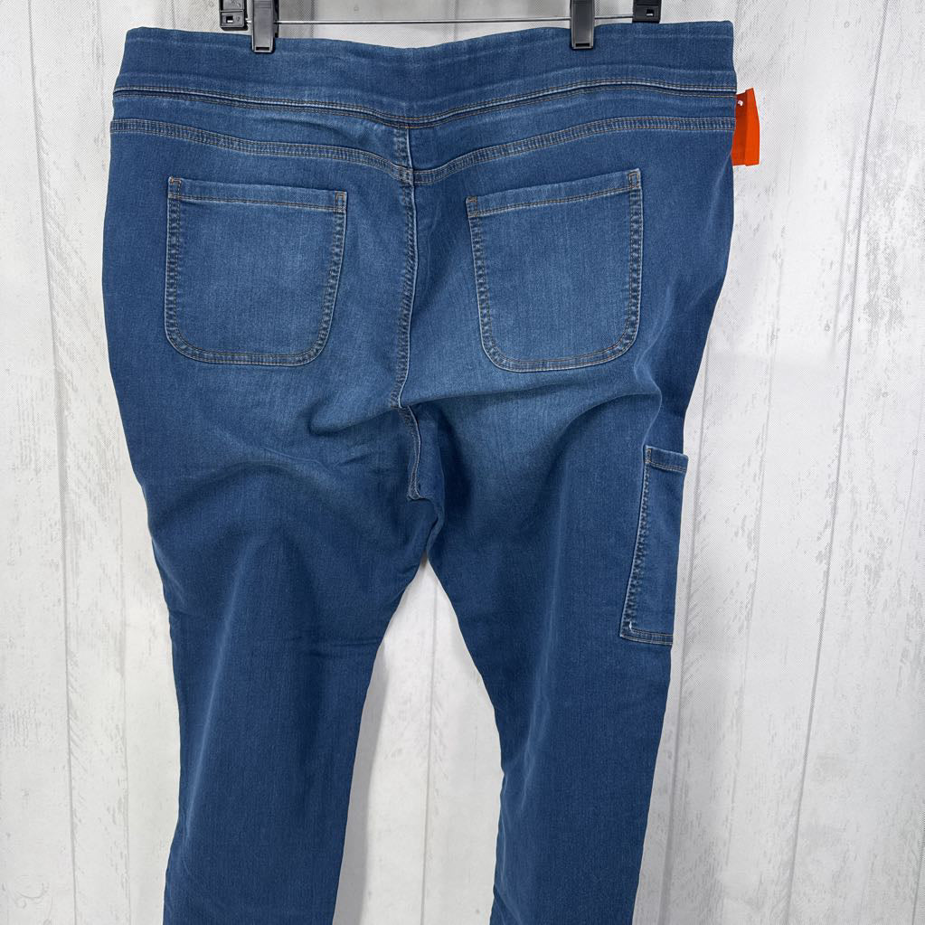 1X denim cargo jogger