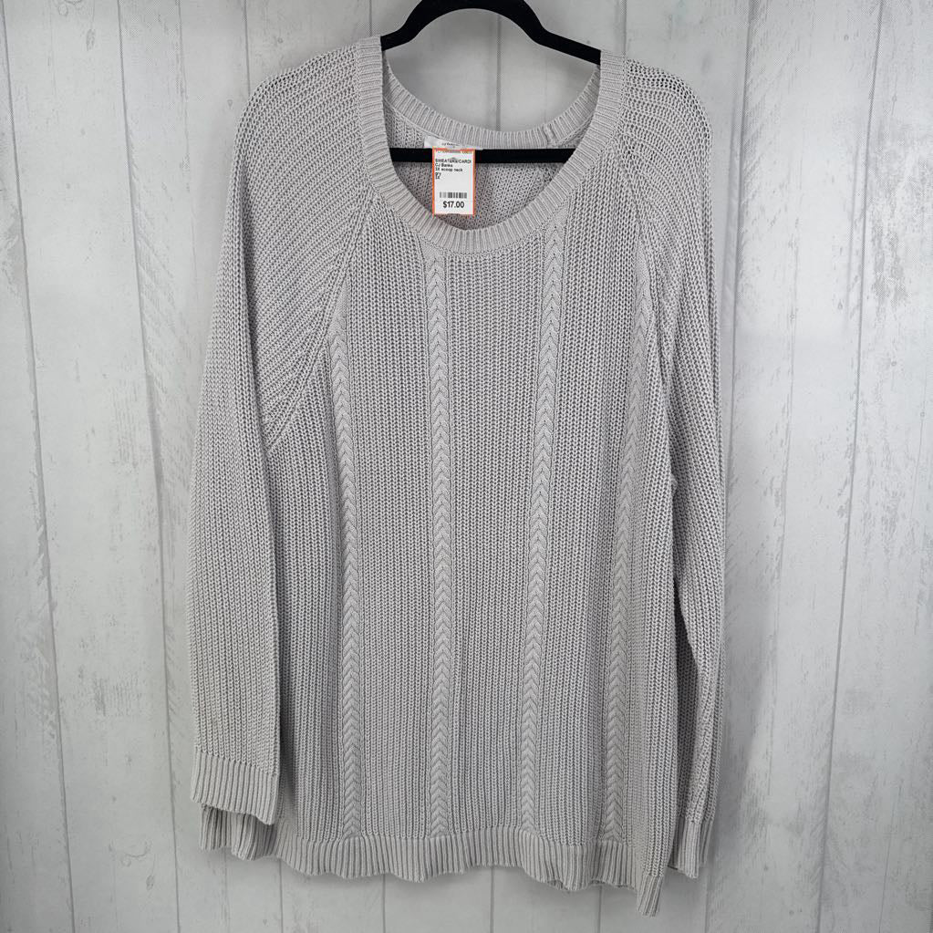3X scoop neck sweater