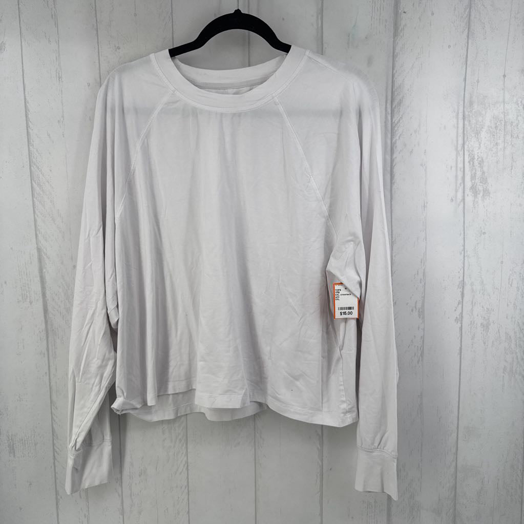 XXL crewneck crop l/s tee