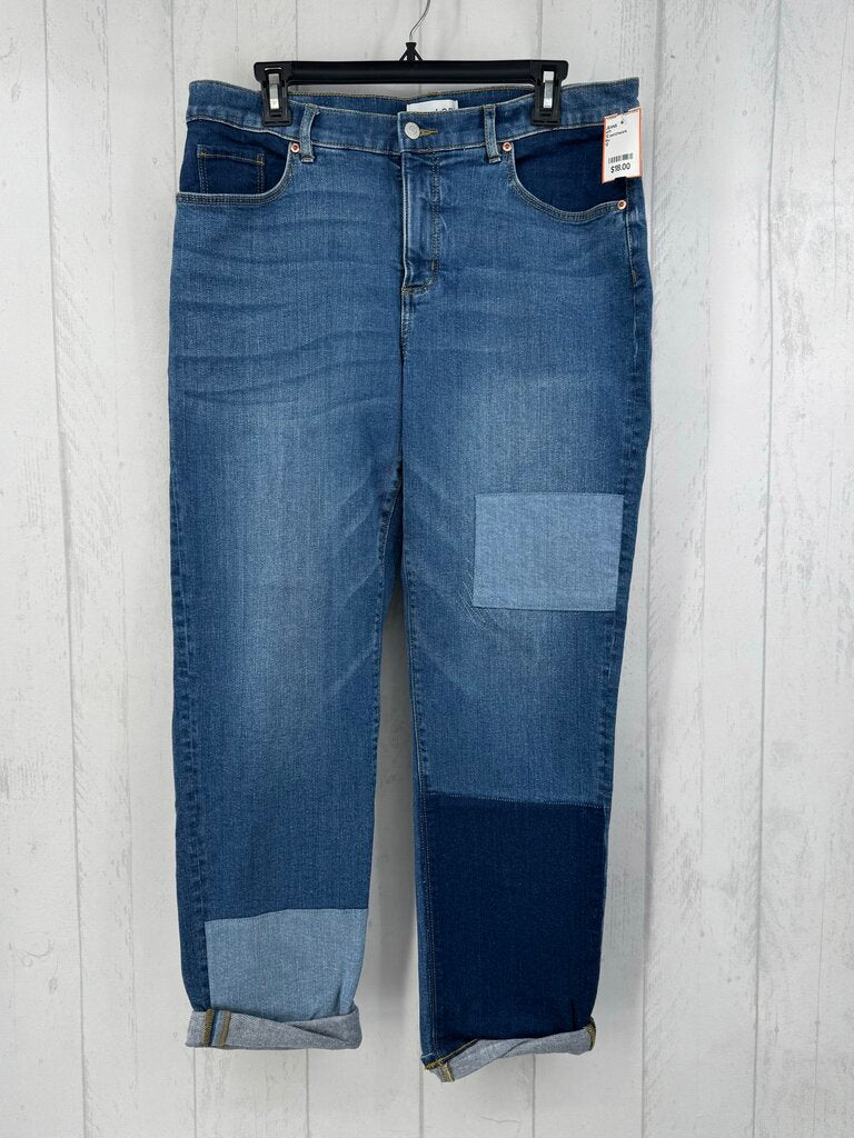 12 patchwork girlfriend jean
