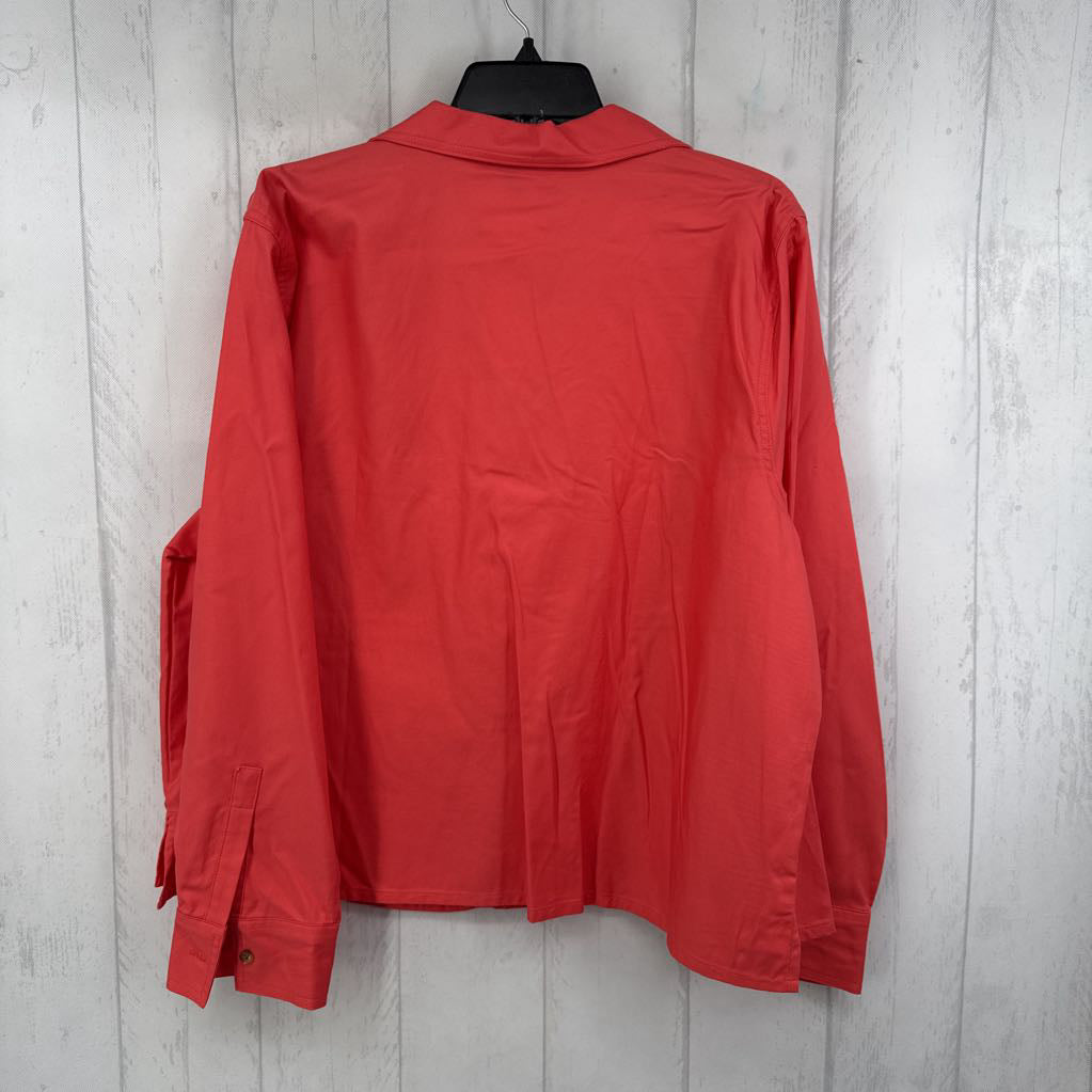 R75 XXL v-neck twill l/s top