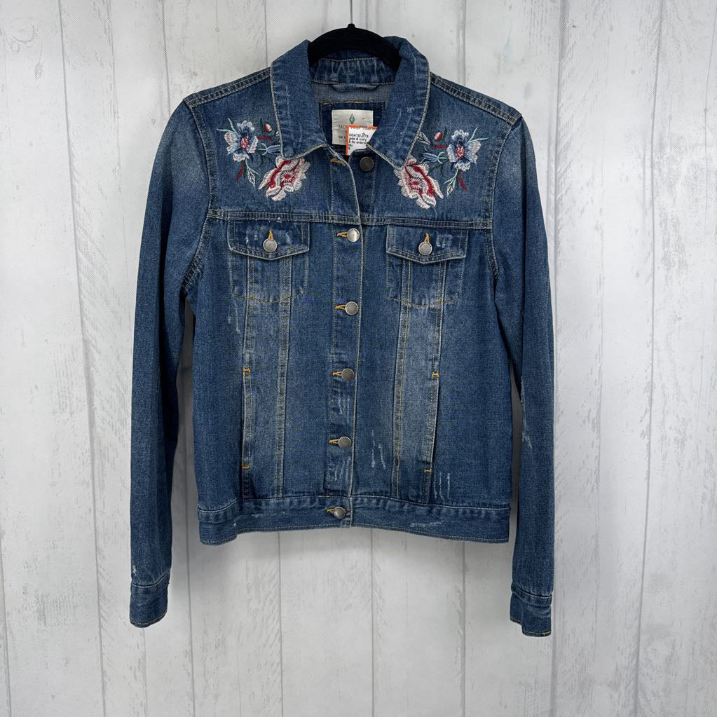 S flo embroidered jean jacket