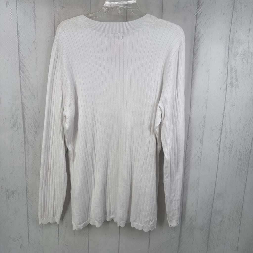 2X rib-knit l/s top