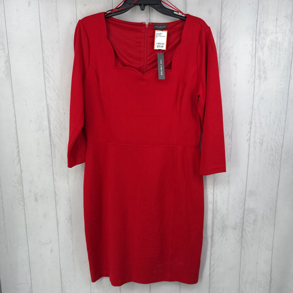 R50 L sweetheart neckline 3/4 slv dress