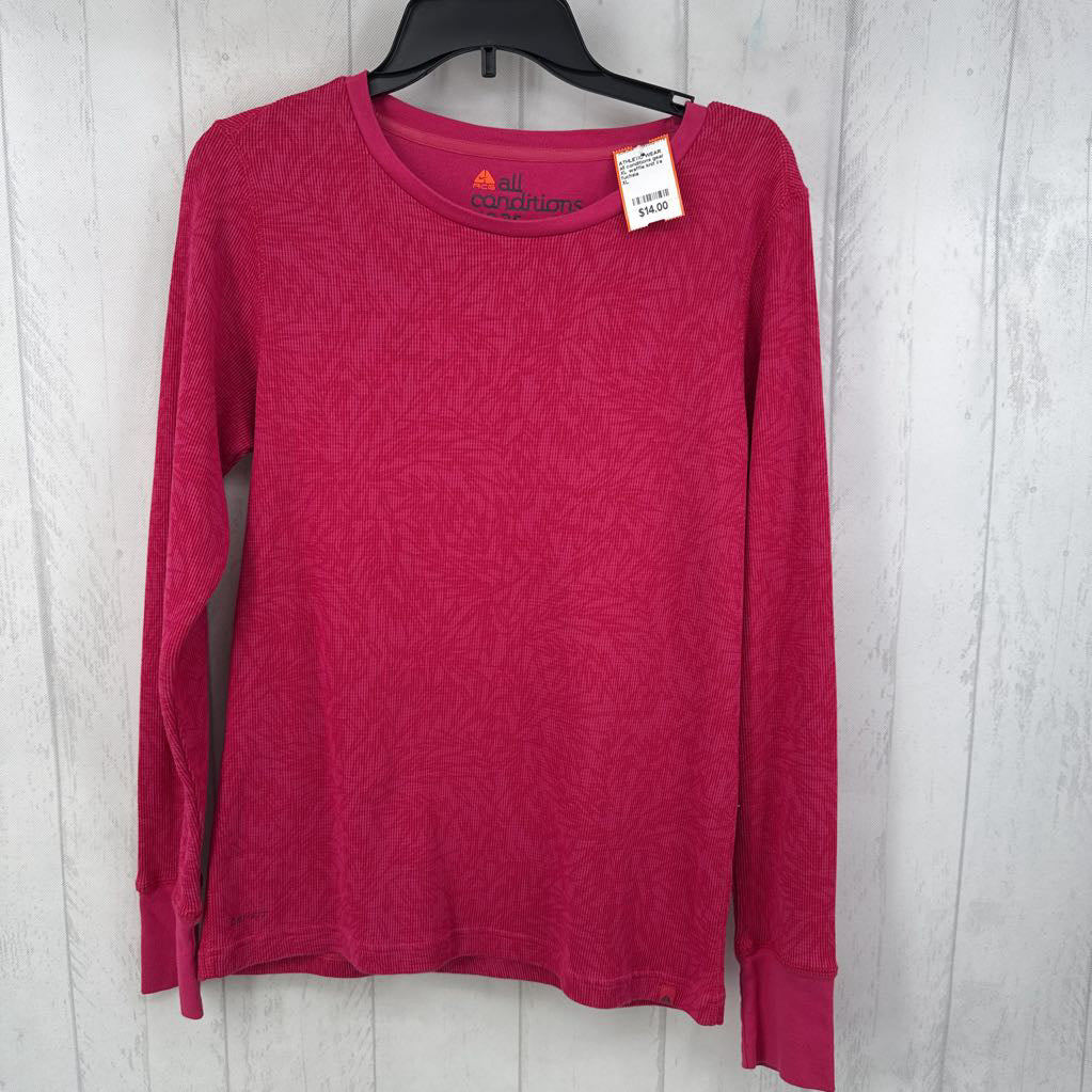XL waffle knit l/s top