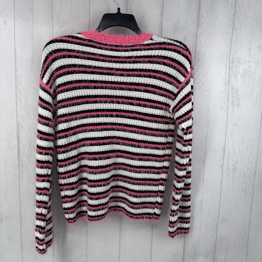 XL striped v-neck sweater