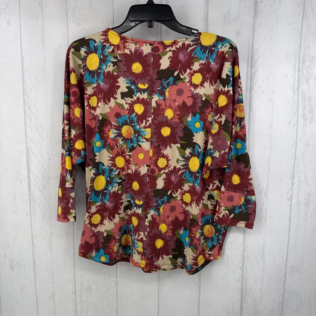 S flo print dolman slv top