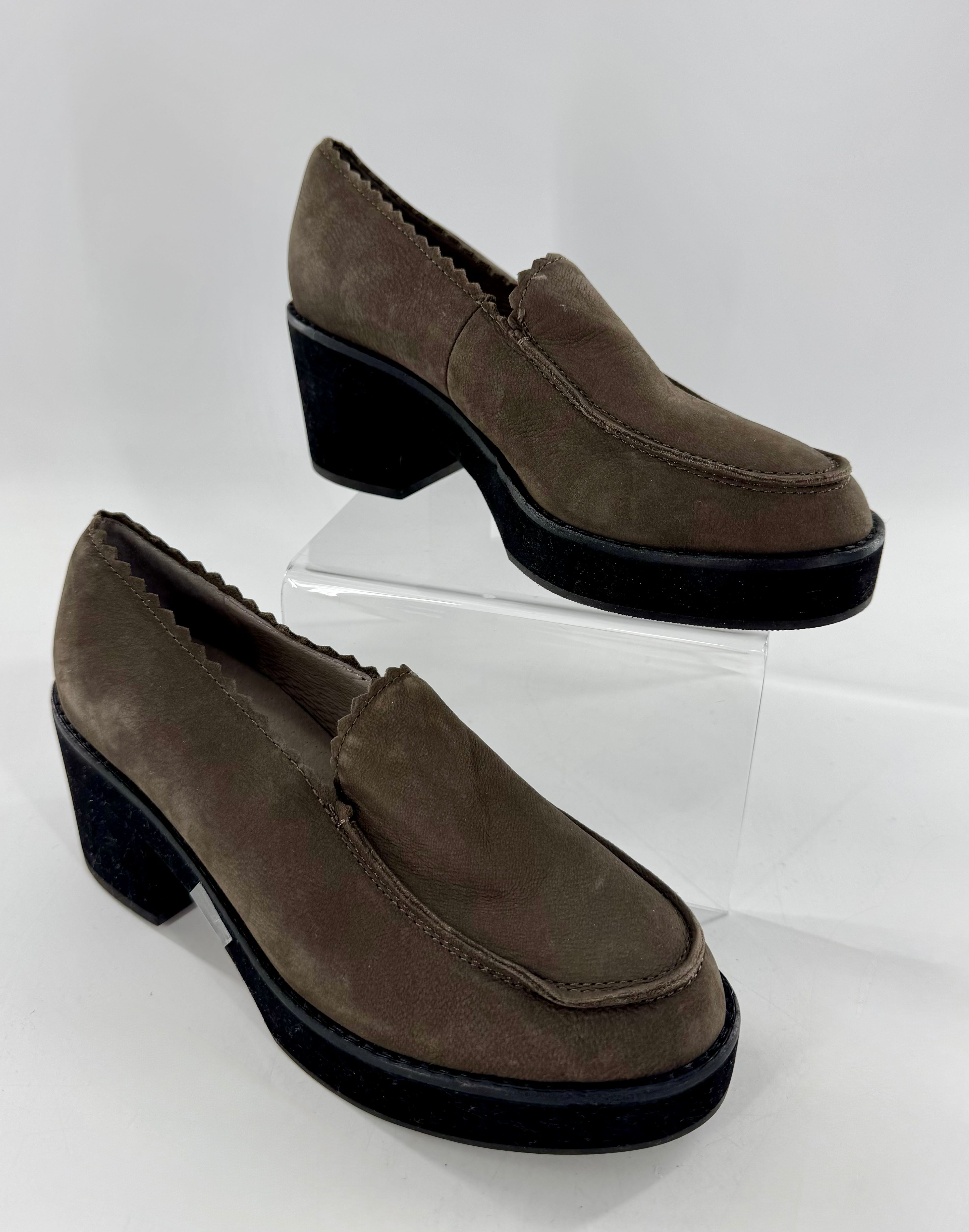 5.5 platform heel slip-ons