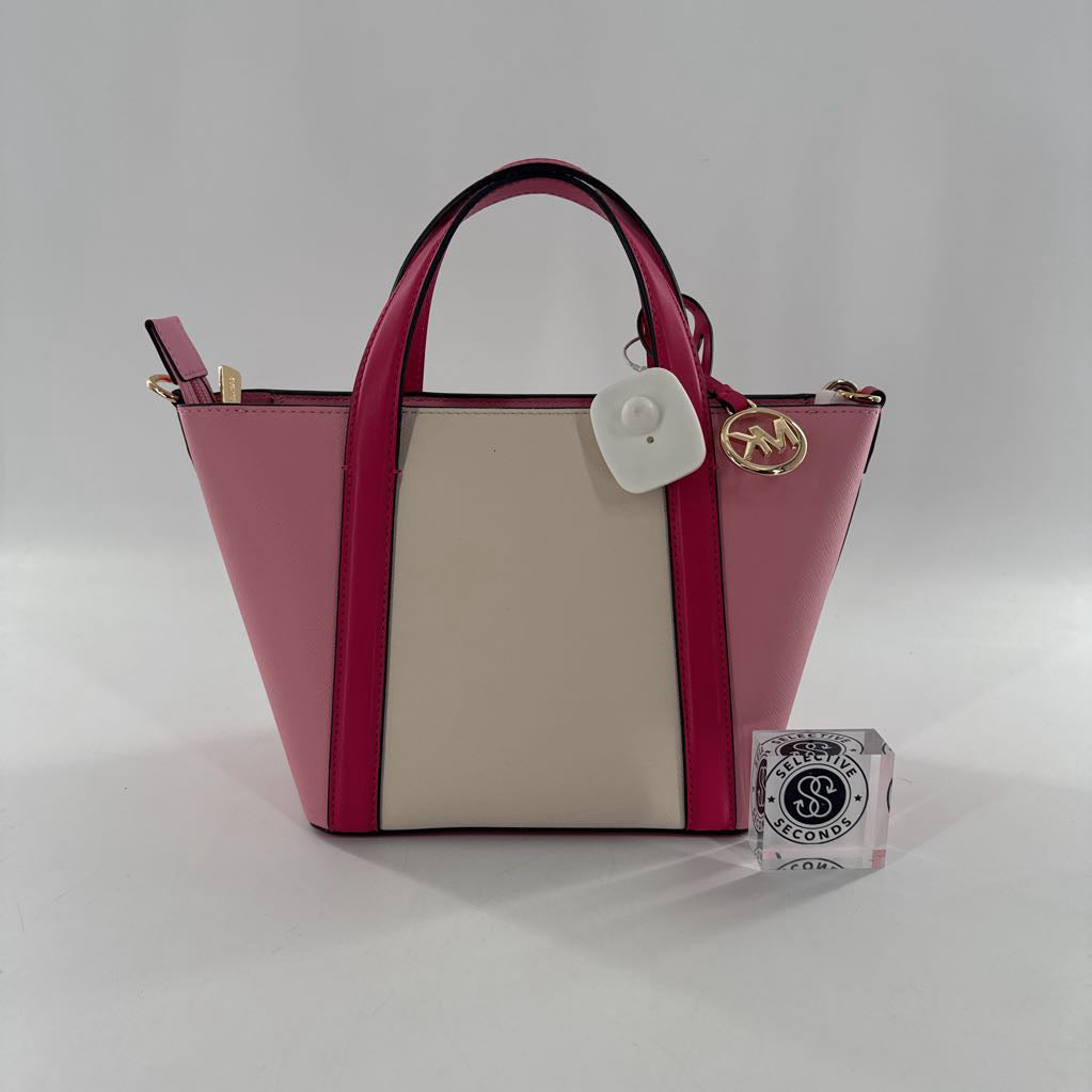 color block sm tote w/ crossbody strap