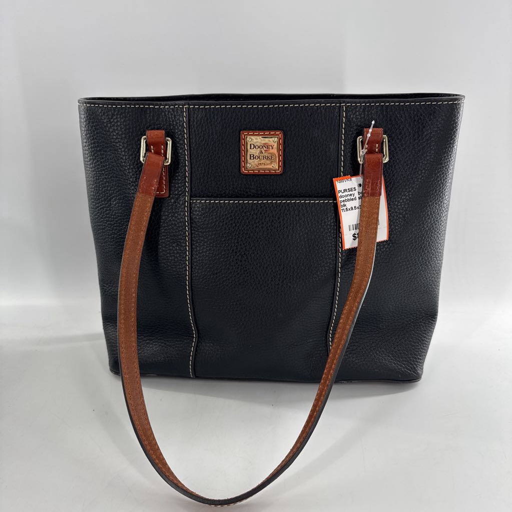 pebbled shoulder bag w/ slip pocket