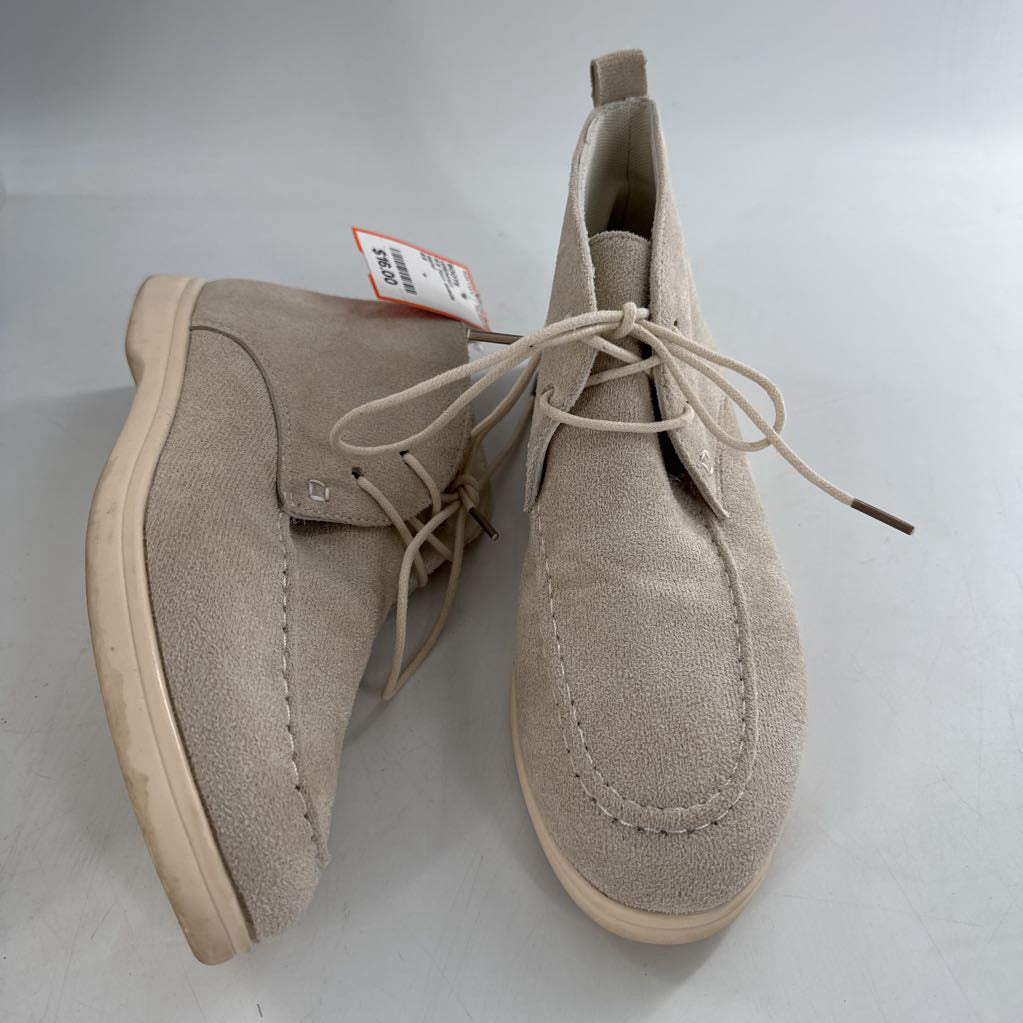 8.5 faux suede lace-up bootie