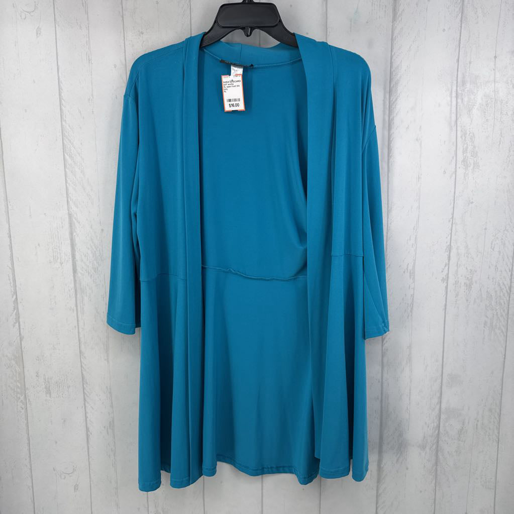 XL open front 3/4 slv cardi