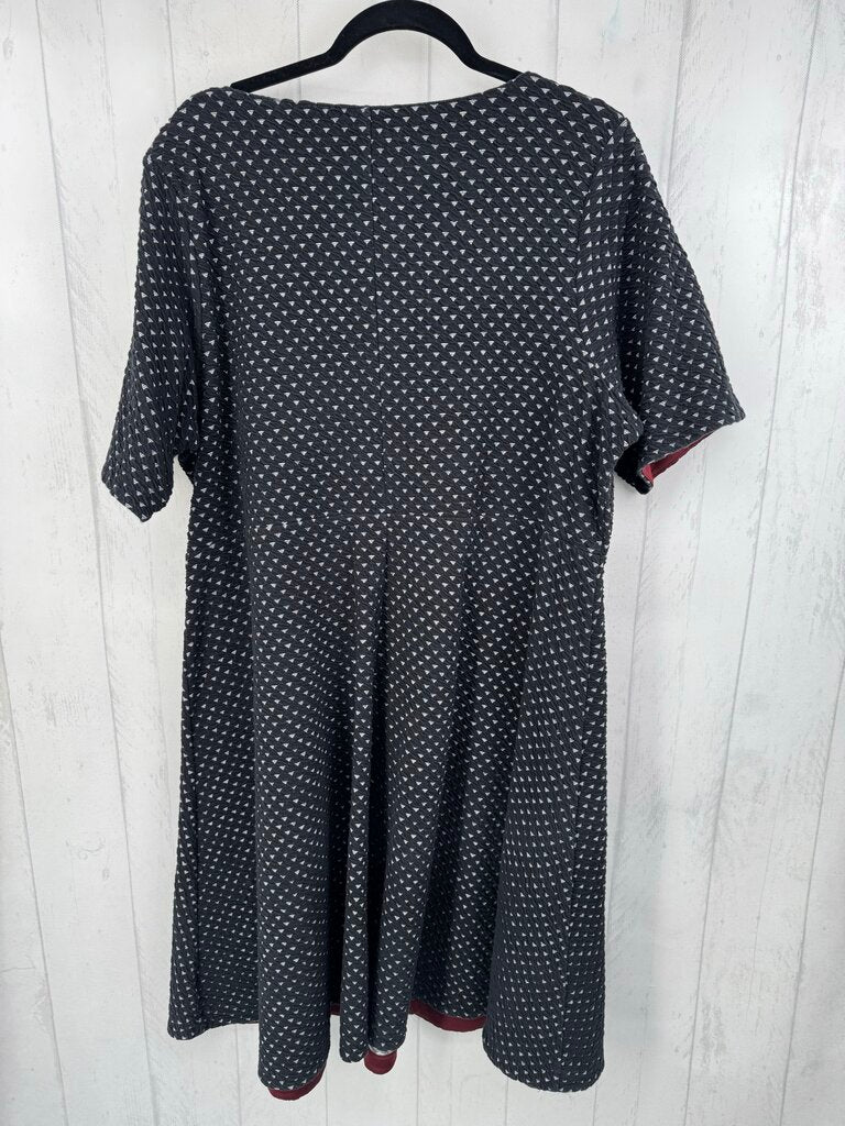 2X textured s/s dress