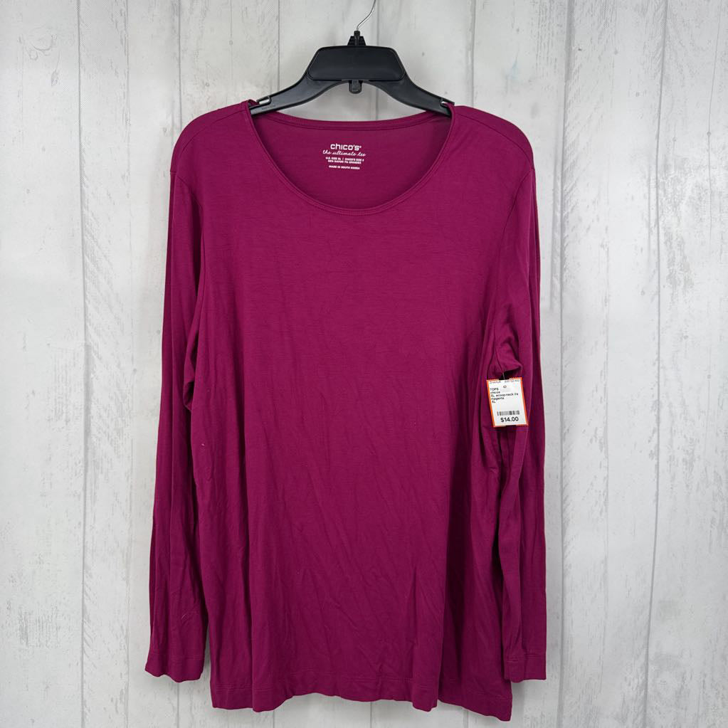 XL scoop-neck l/s top