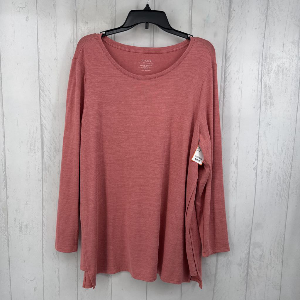 XL round neck l/s top