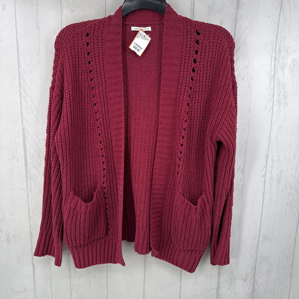 XS l/s open cardigan