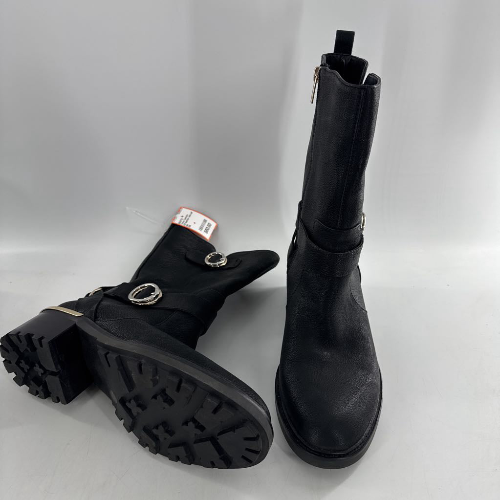 9.5 leather mid-calf boot