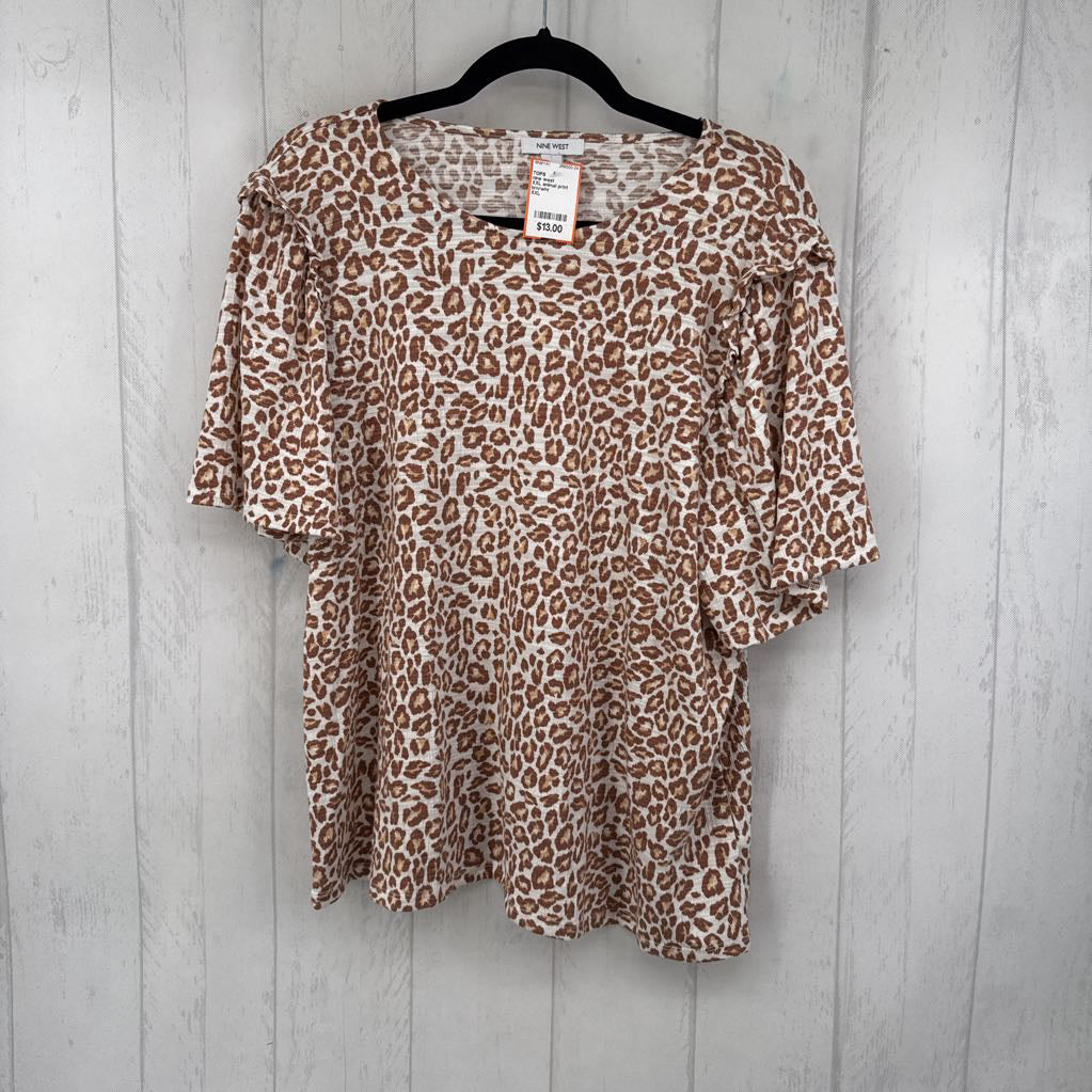 XXL animal print s/s top