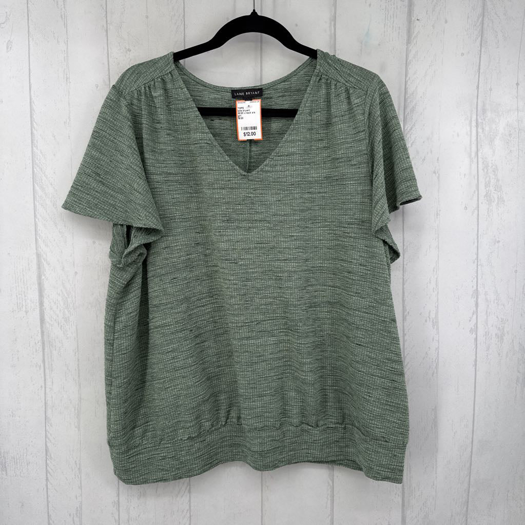 18/20 v-neck s/s top