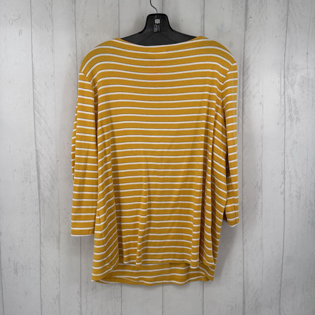 1X striped 3/4 slv top