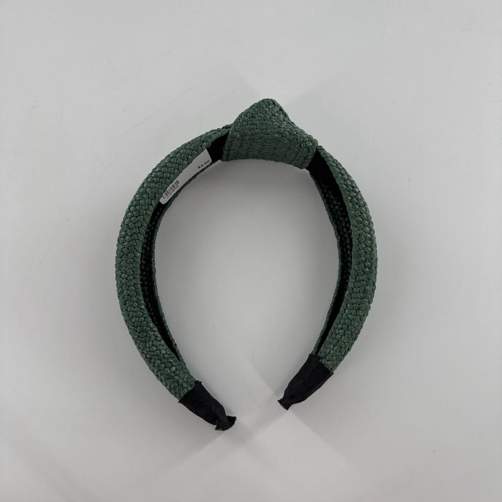 woven knot headband-grn