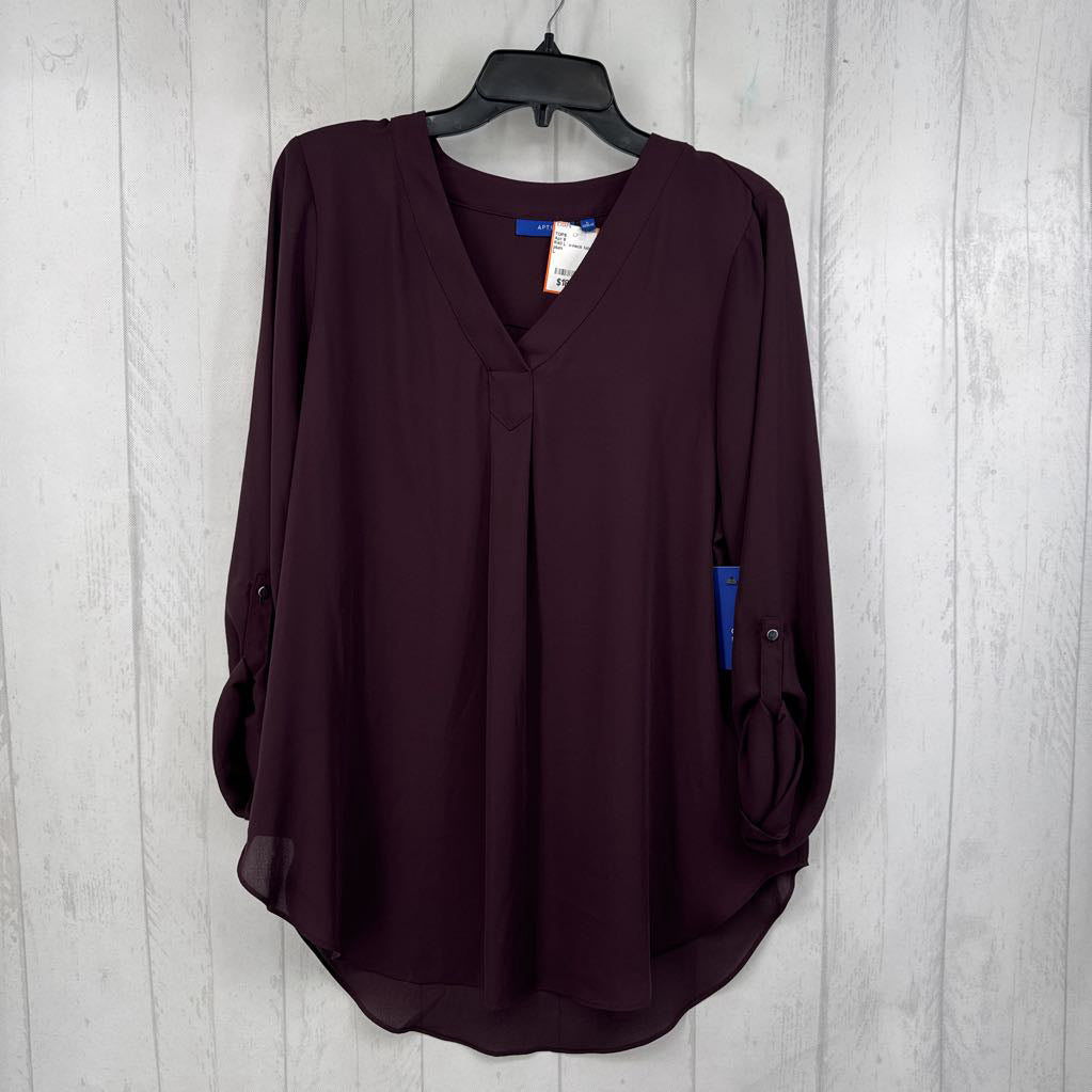 R40 L v-neck tab slv top